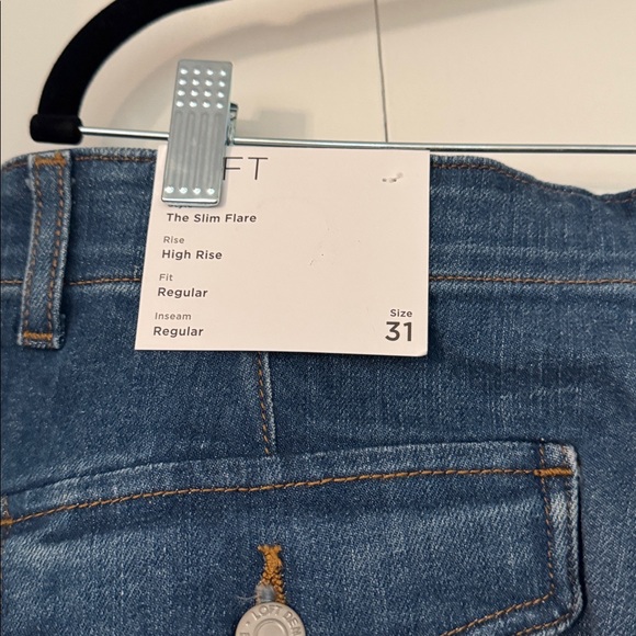 LOFT Dark Blue Flare Jeans - Picture 3 of 6